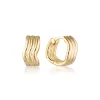 LINDA TAHIJA Ripple Huggie Earrings GOLD