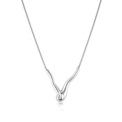 LINDA TAHIJA Ripple Necklace SILVER