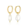 LT - Baroque Pearl Rope Huggie GOLD