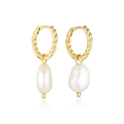 LT - Baroque Pearl Rope Huggie GOLD