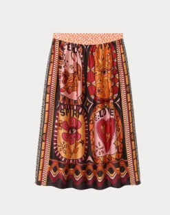 ME369 Vanessa Midi Skirt SUNSET