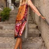 ME369 Violet V-Neck Dress SUNSET