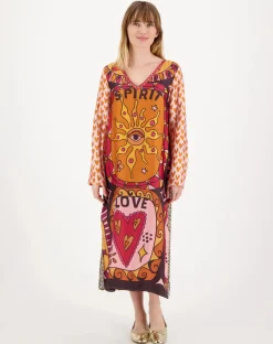 ME369 Violet V-Neck Dress SUNSET