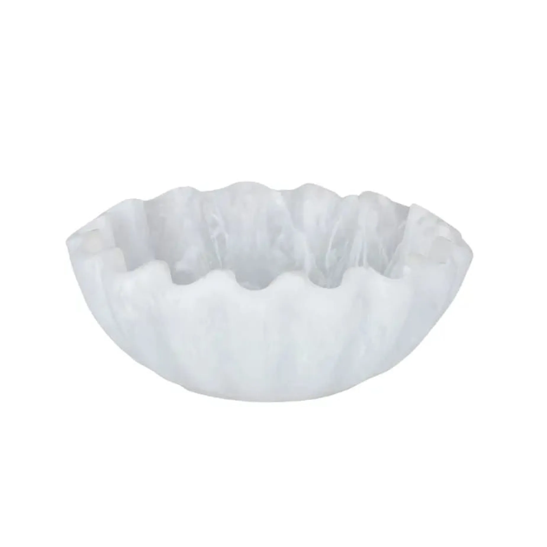 Merridy Resin Scallop Bowl WHITE