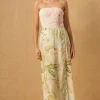 MON RENN Isle Wrap Skirt PALMS PRINT