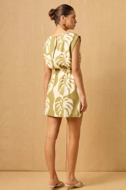 MON RENN Mini Dress MID SUMMER PALM