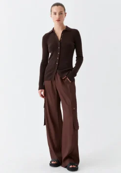 MORRISON Loren Knit Cardigan BARK