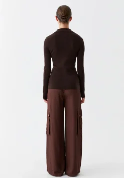 MORRISON Loren Knit Cardigan BARK