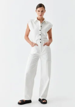 MORRISON Theo Denim Vest WHITE