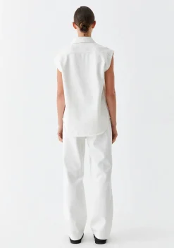 MORRISON Theo Denim Vest WHITE