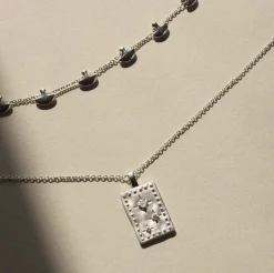 MURKANI Into the Light Rectangle Necklace SILVER
