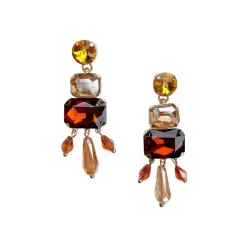 Nala Gem Earrings BROWN