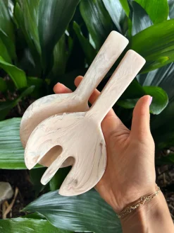 NASHI Short Salad Servers BLUSH