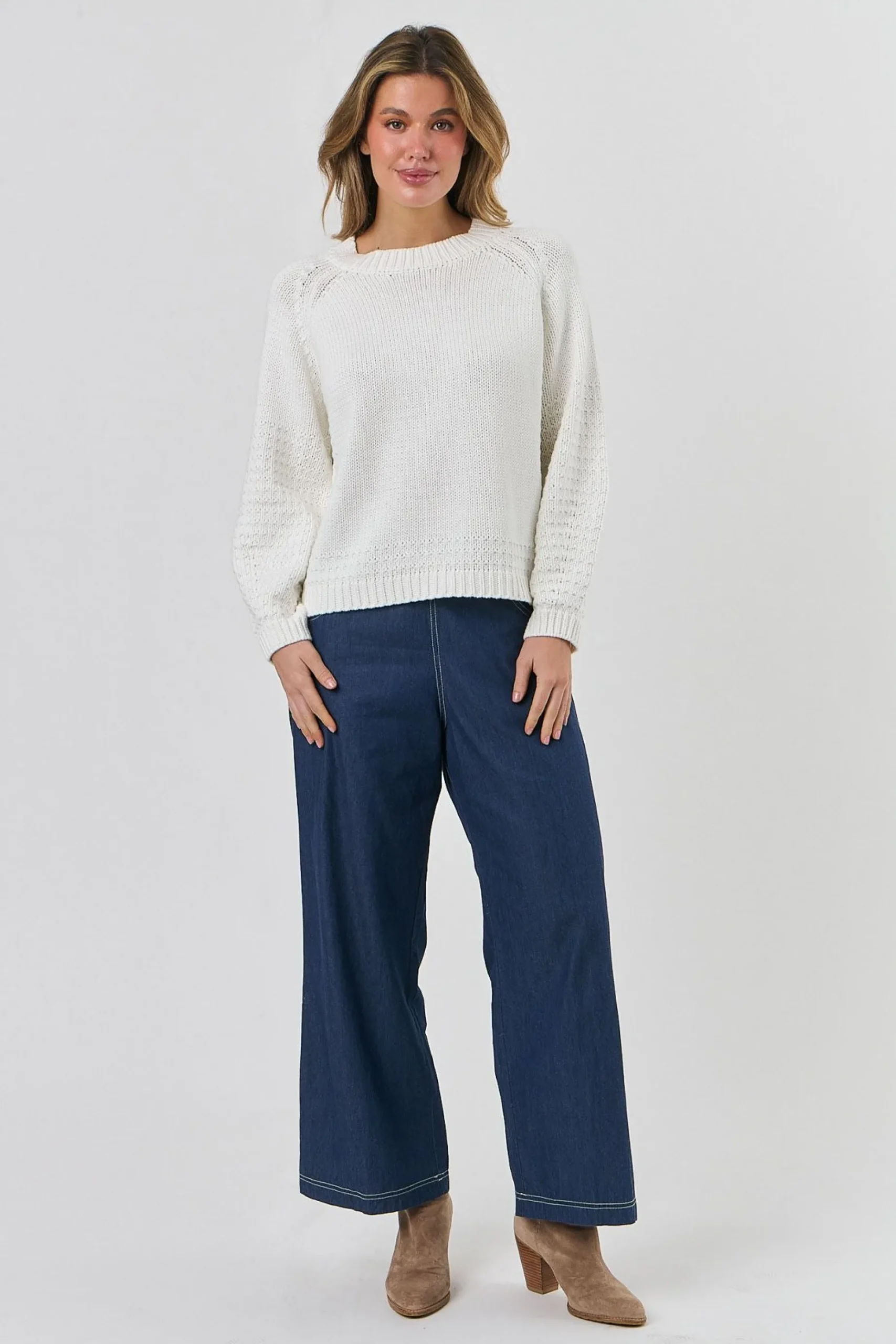NATURALS Knit Jumper WHITE
