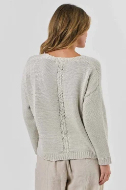 NATURALS V Neck Knit CLOUD