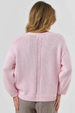 NATURALS V Neck Knit PINK