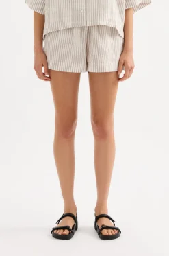 NL Lounge Linen Short SILVER STRIPE