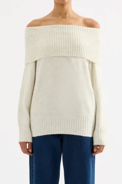NUDE LUCY Abbott Off Shoulder Knit IVORY