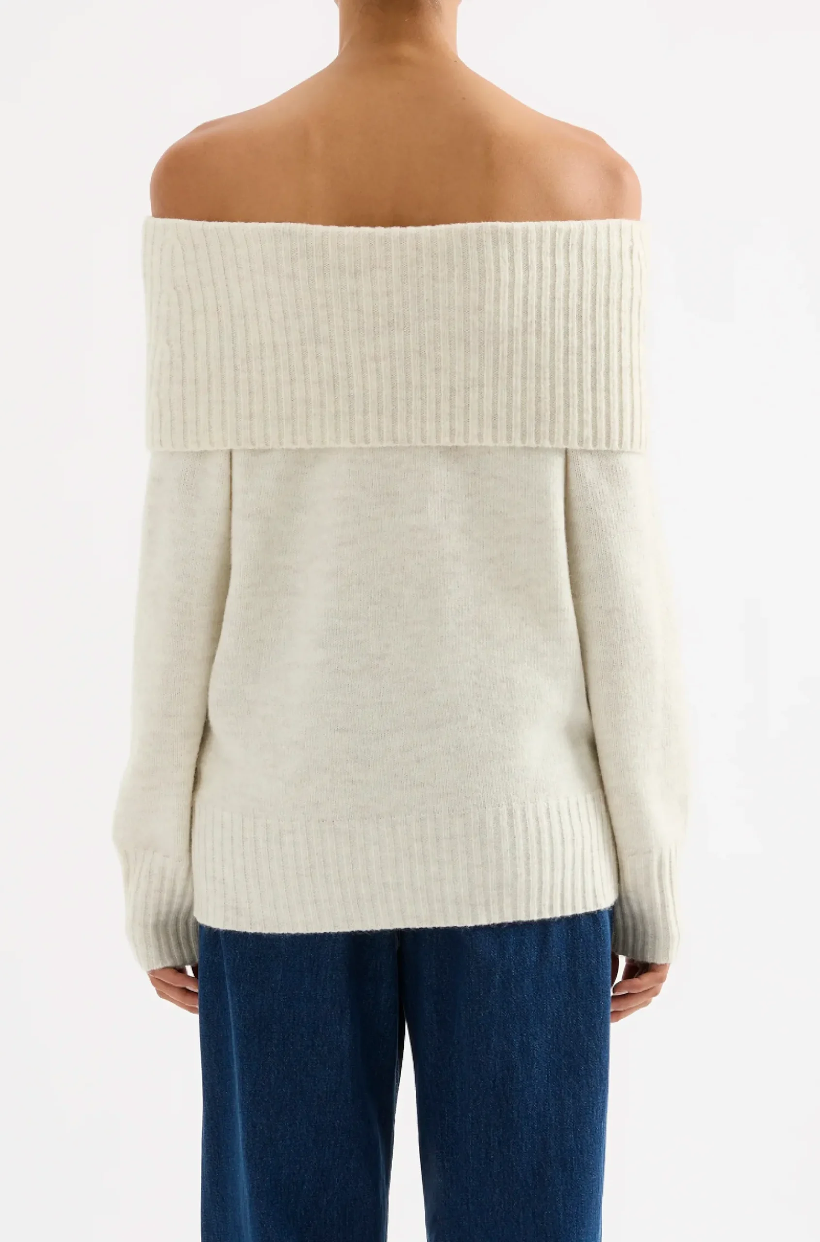 NUDE LUCY Abbott Off Shoulder Knit IVORY