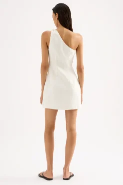 NUDE LUCY Avery Linen Mini Dress WHITE