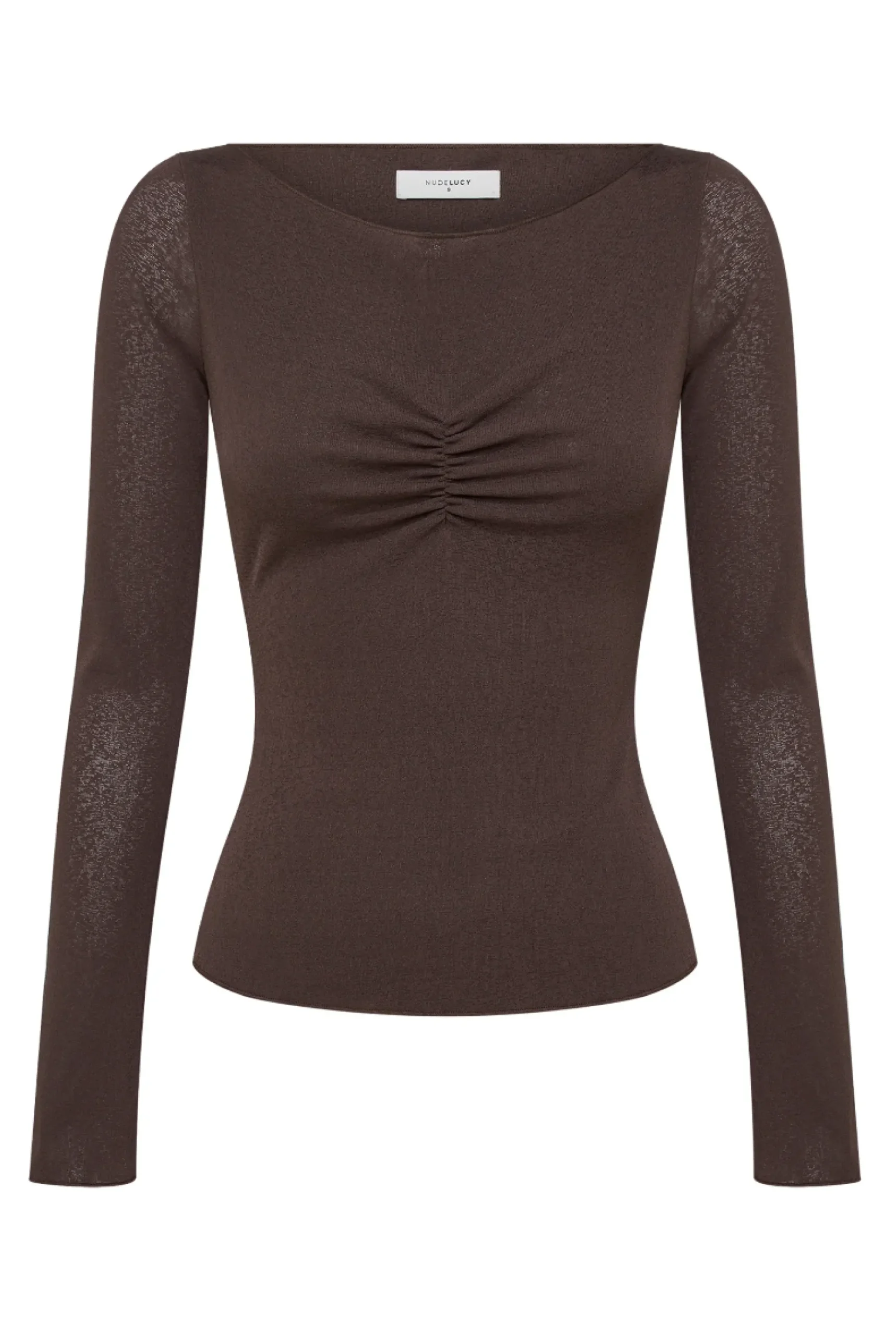 NUDE LUCY Clement Long Sleeve Top CHESTNUT