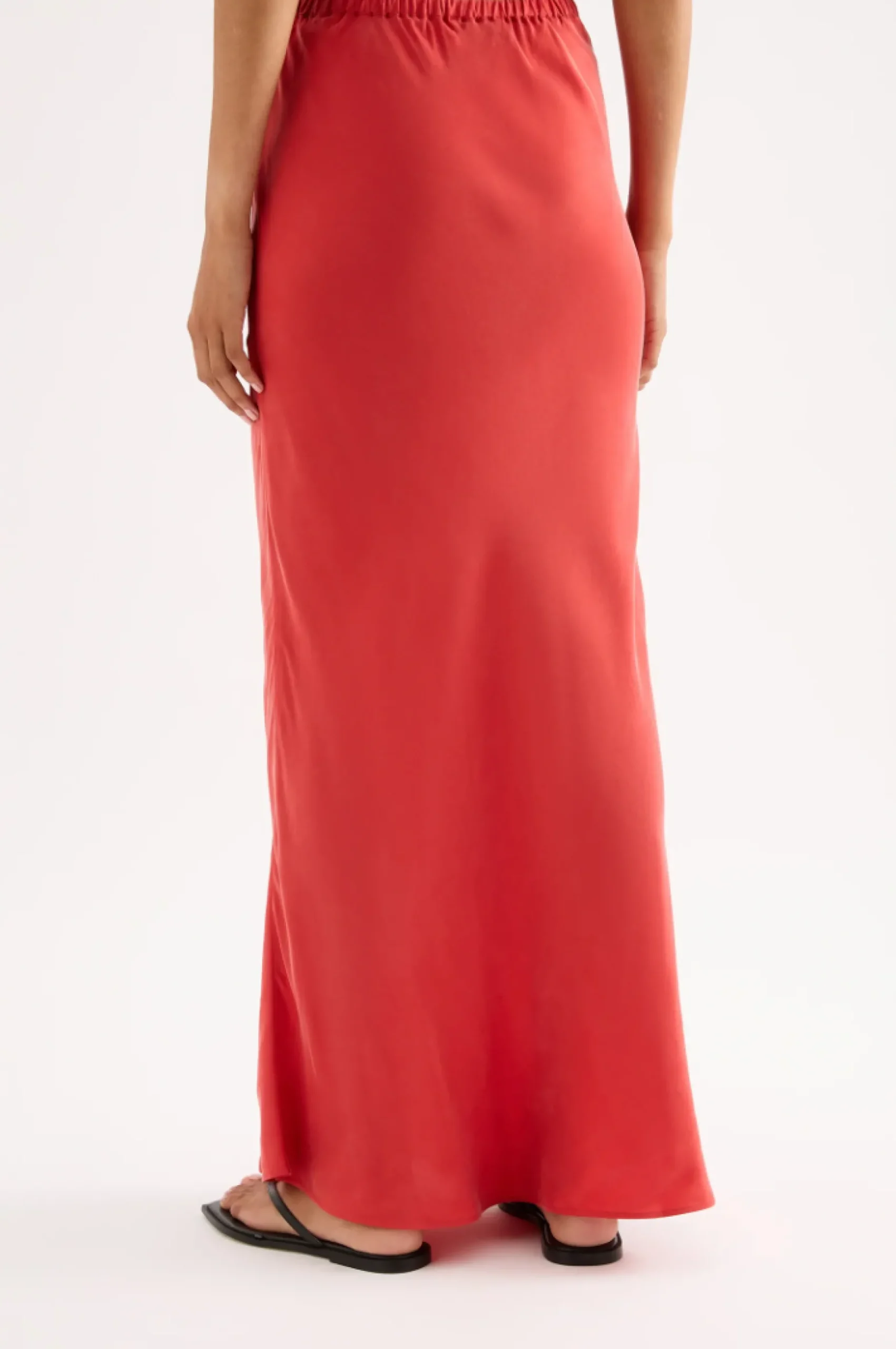 NUDE LUCY Ines Cupro Skirt CHILLI