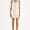 NUDE LUCY Lounge Linen Skirt WHITE