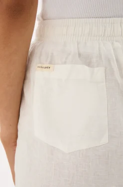 NUDE LUCY Lounge Linen Skirt WHITE