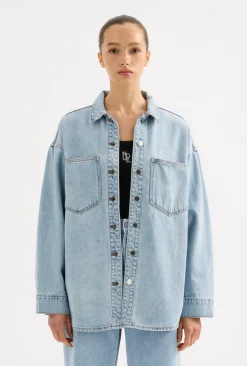 Nude Lucy Organic Denim Overshirt 90'S BLUE WASH