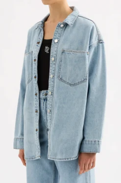 Nude Lucy Organic Denim Overshirt 90'S BLUE WASH