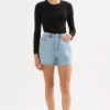 Nude Lucy Organic Mom Short BLUE WASH