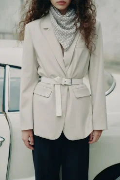 NUDE LUCY Orla Blazer STONE
