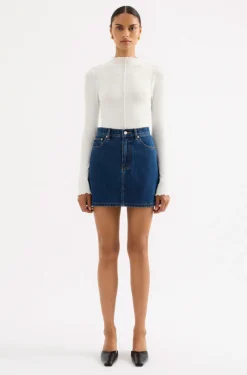 NUDE LUCY Sia Denim Mini Skirt BLUE