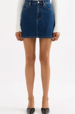 NUDE LUCY Sia Denim Mini Skirt BLUE
