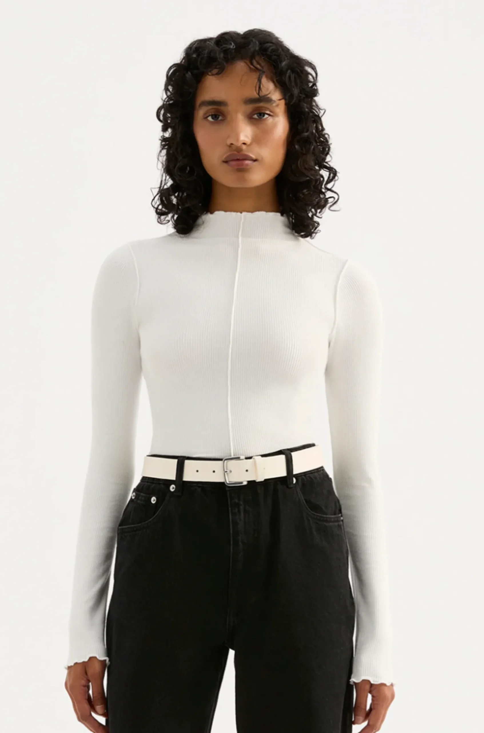 NUDE LUCY Xavier Long Sleeve Top SALT