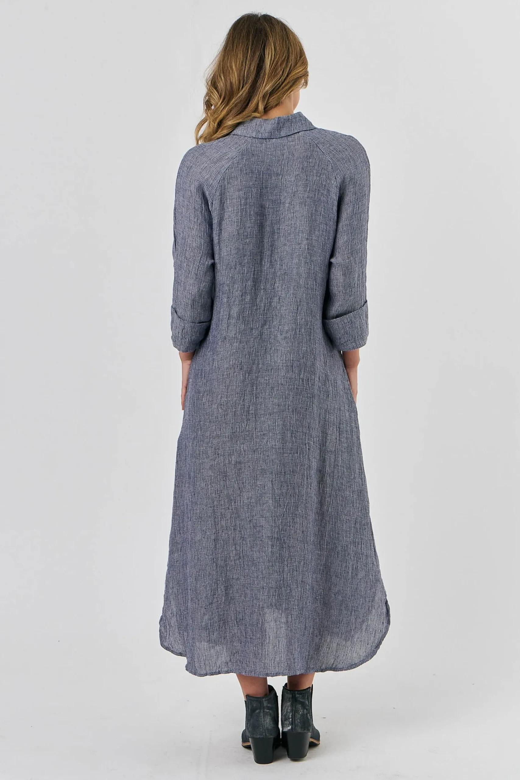 Olive et Julie Linen Maxi Dress NIGHTFALL