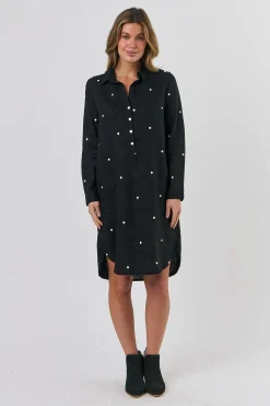 Olive et Julie Long Sleeve Linen Dress MAGPIE