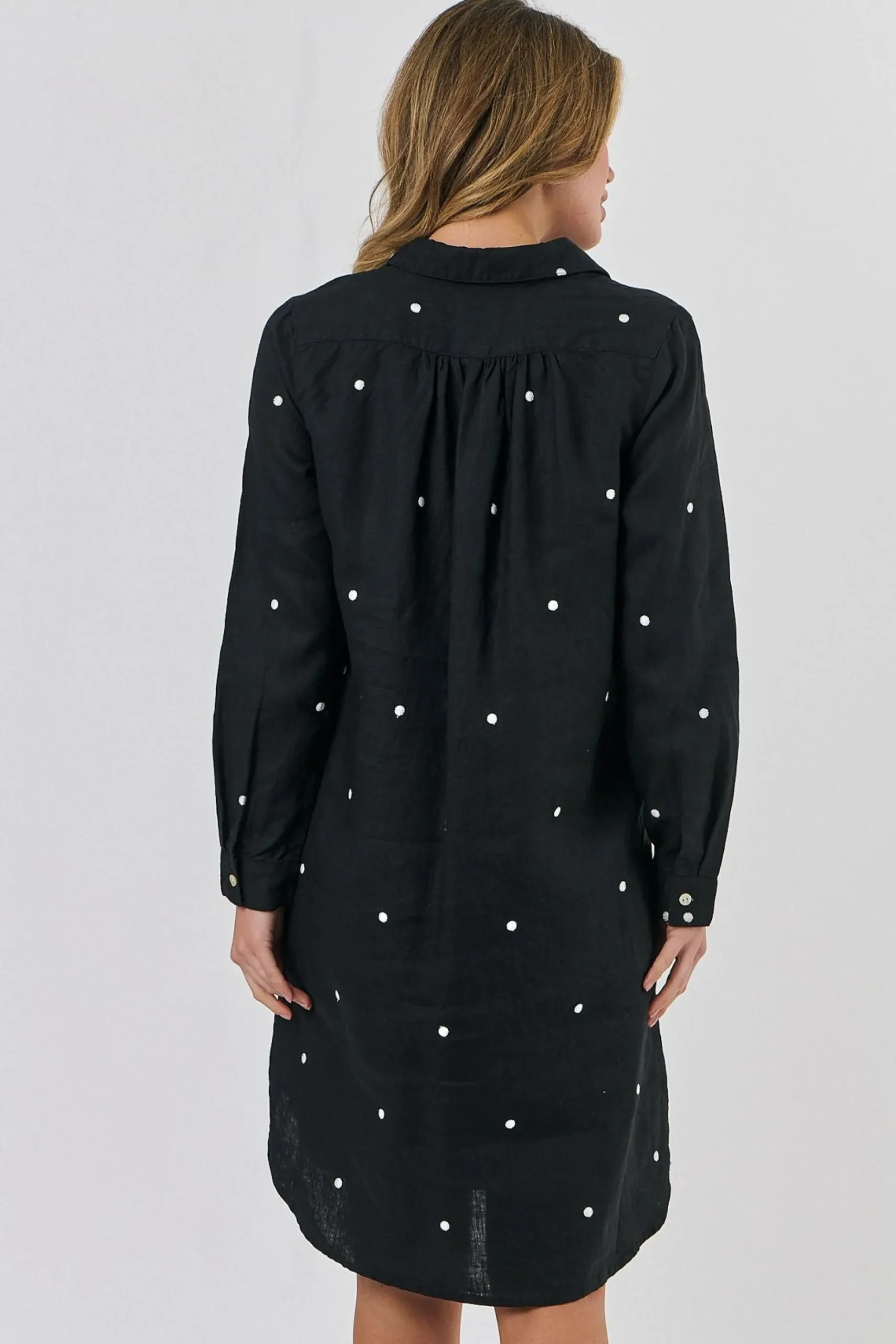 Olive et Julie Long Sleeve Linen Dress MAGPIE