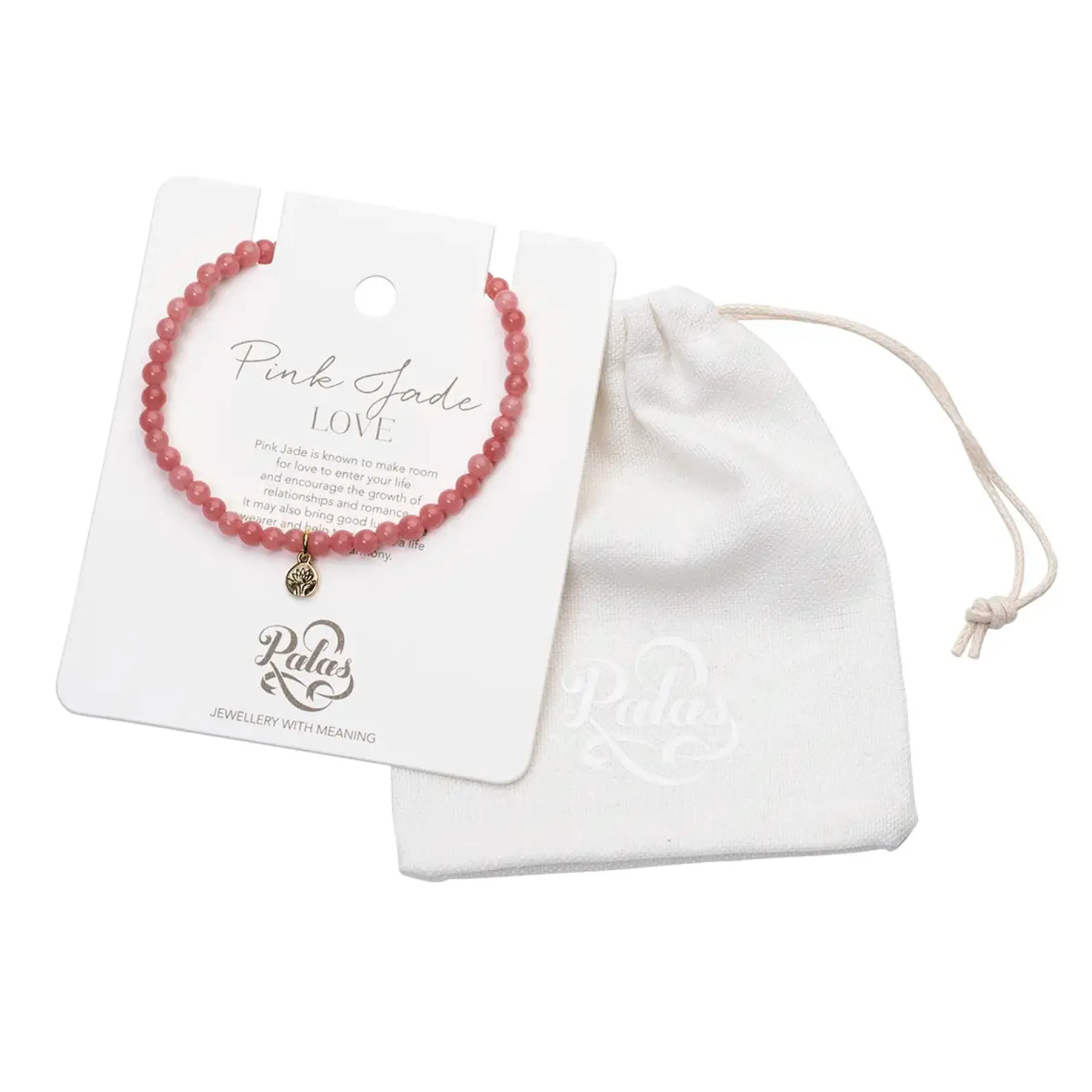 PALAS Healing Gem Bracelet PINK JADE