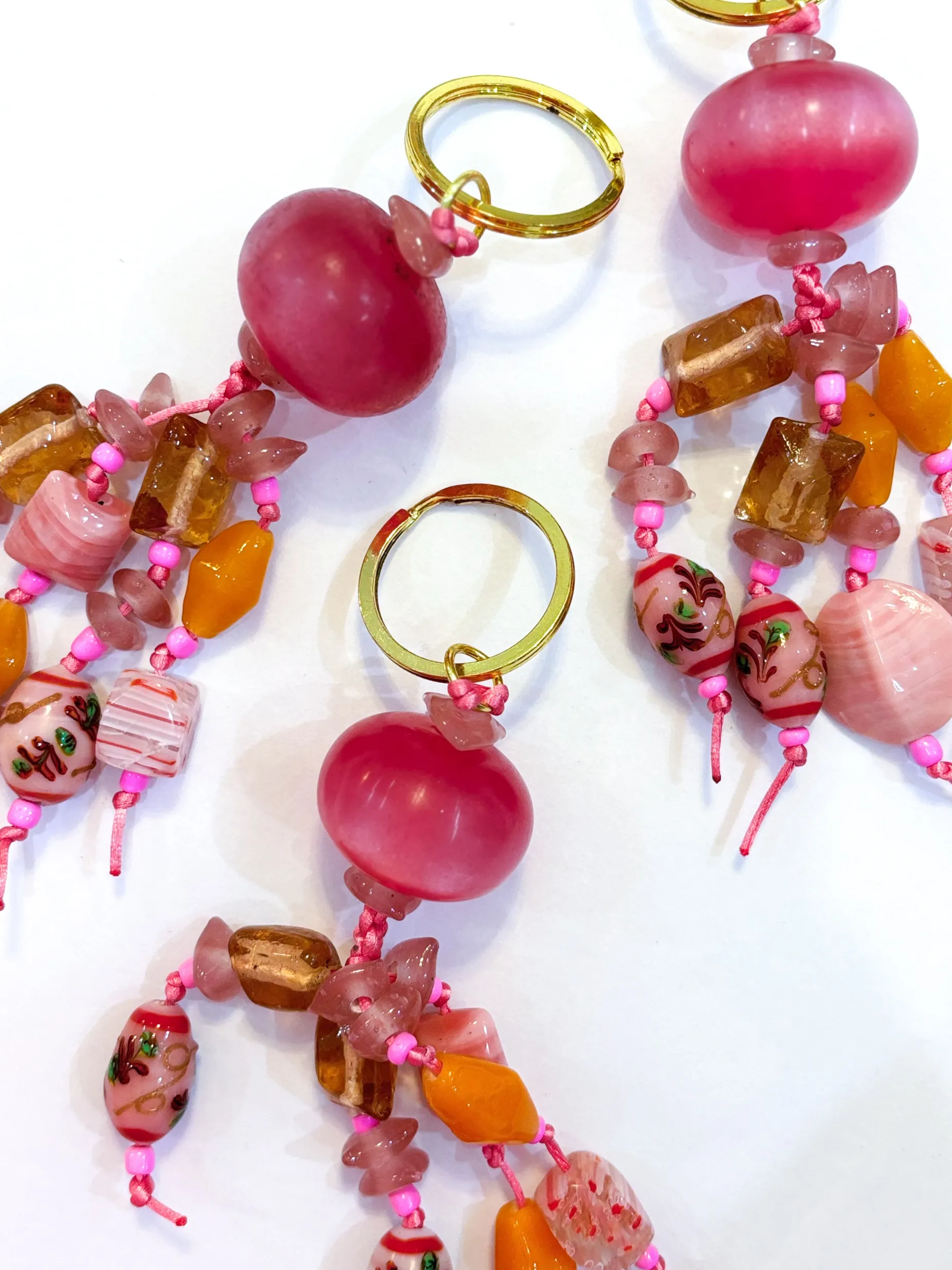 Resin Tassel Keychain PINK