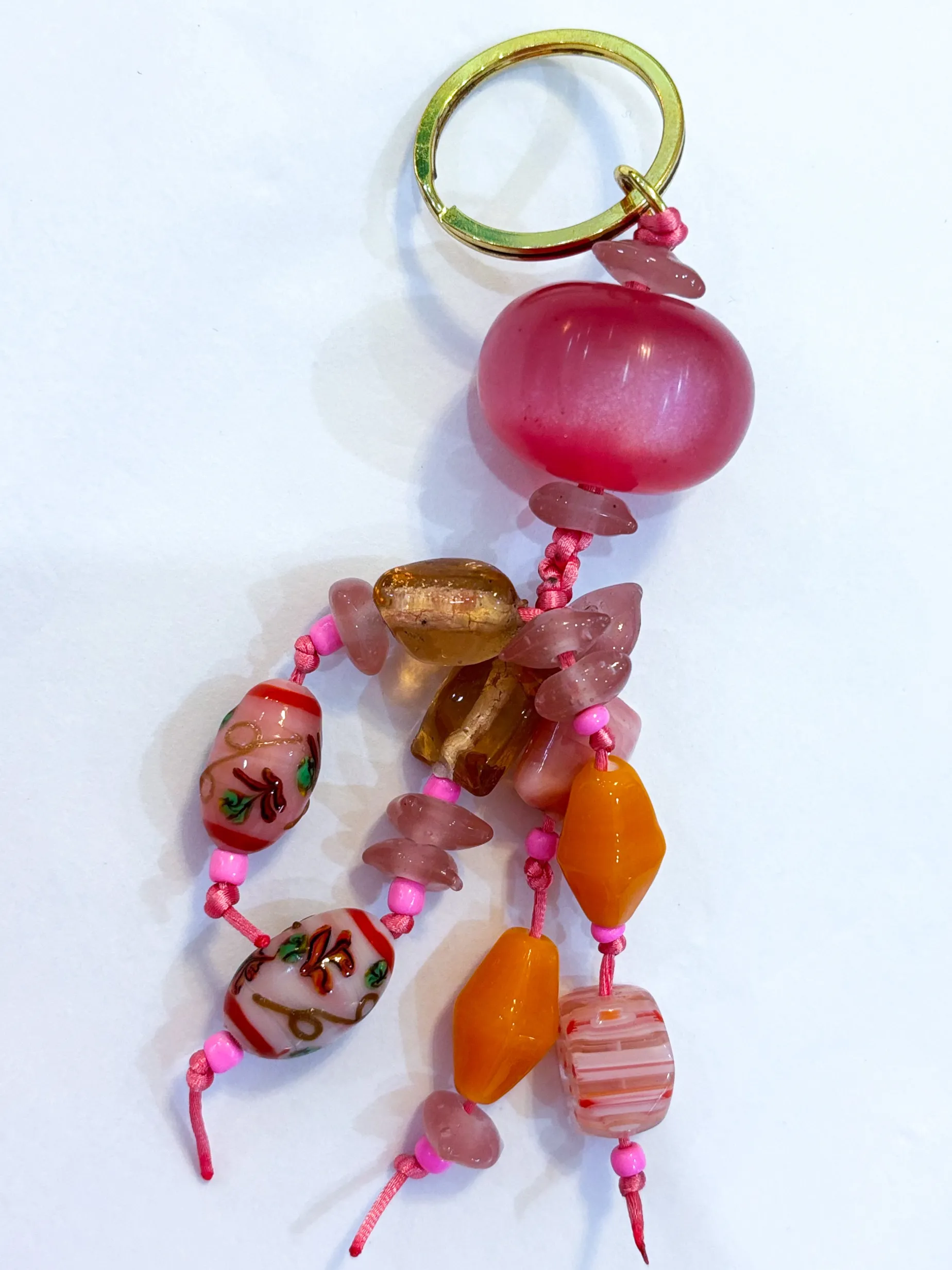 Resin Tassel Keychain PINK