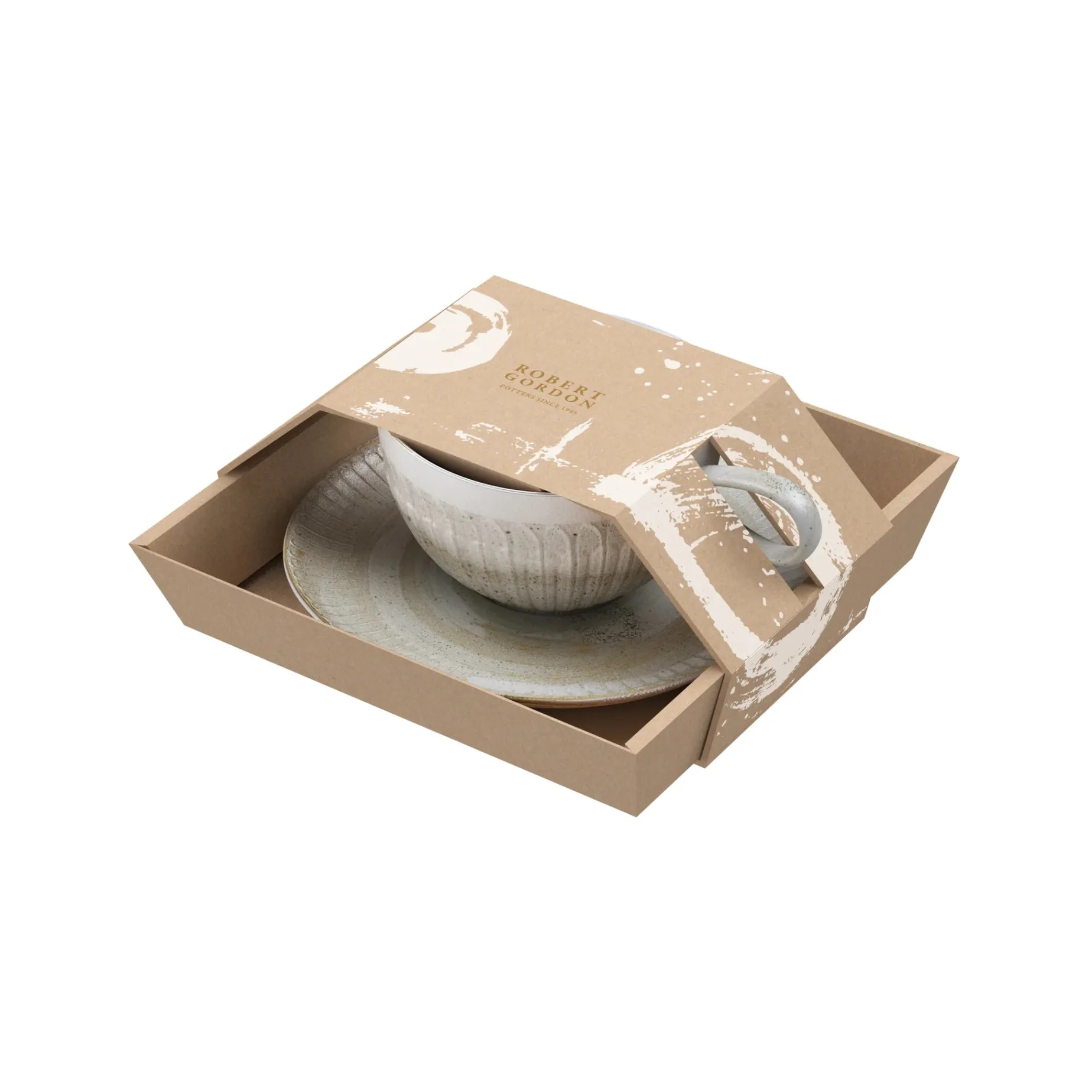 ROBERT GORDON Cup & Saucer WHITE CEYLON