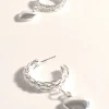 Rope Heart Drops SILVER