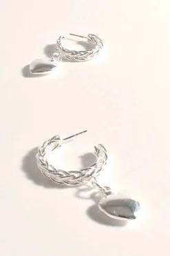 Rope Heart Drops SILVER