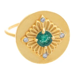 Ruby Teva Arabesque Ring GREEN AVENTURINE