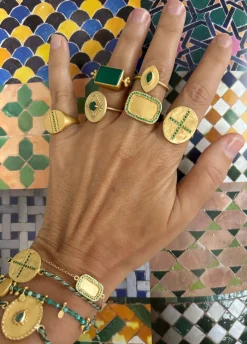 Ruby Teva Arabesque Ring GREEN AVENTURINE