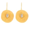 Ruby Teva Cleopatra Coin Earrings CUBIC ZIRCONIA