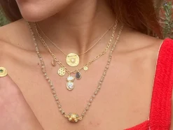 Ruby Teva Cleopatra Coin Necklace CUBIC ZIRCONIA
