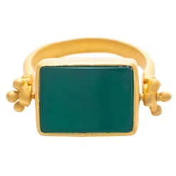 Ruby Teva Esther Ring GREEN ONYX