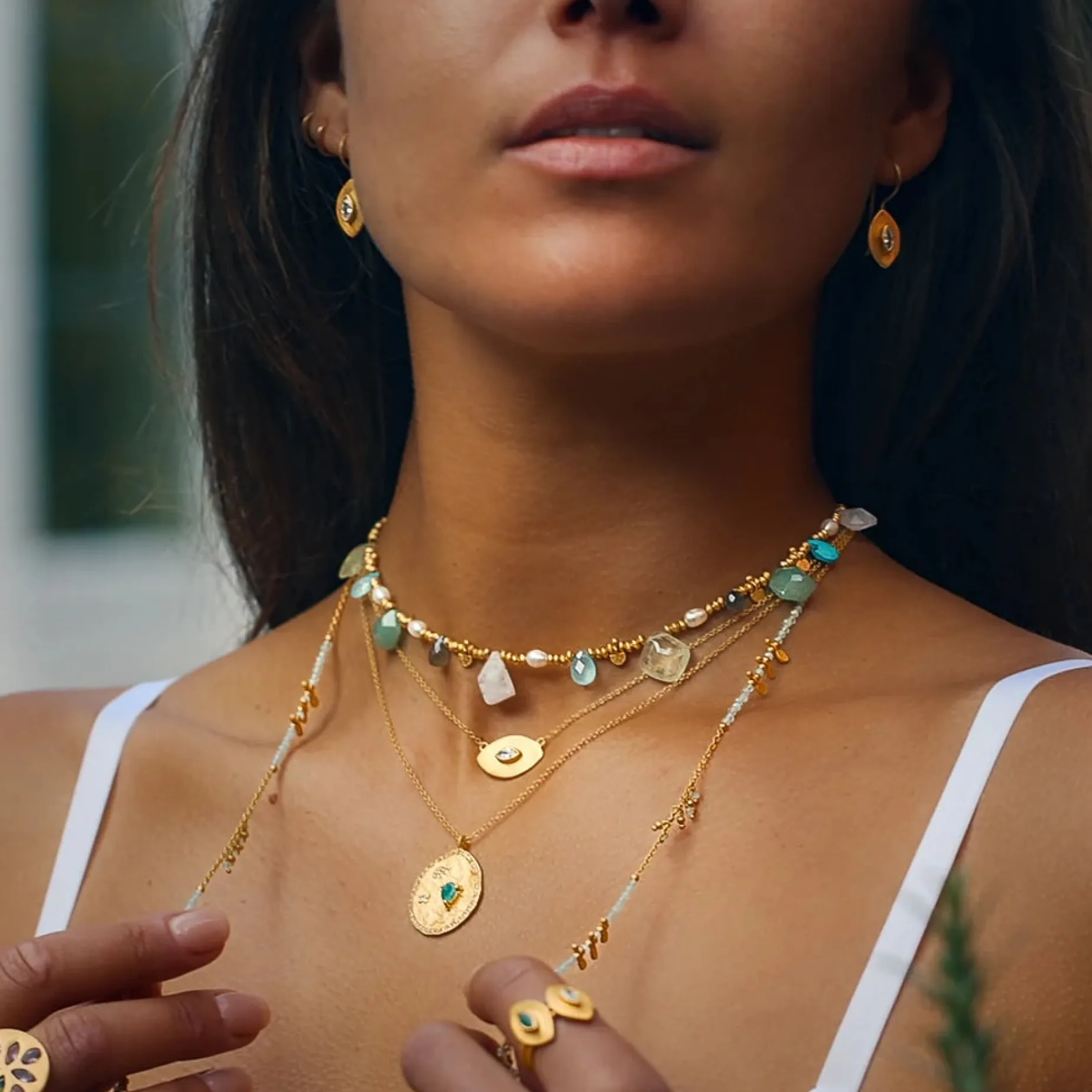Ruby Teva Gold Shamira Necklace CUBIC ZIRCONIA